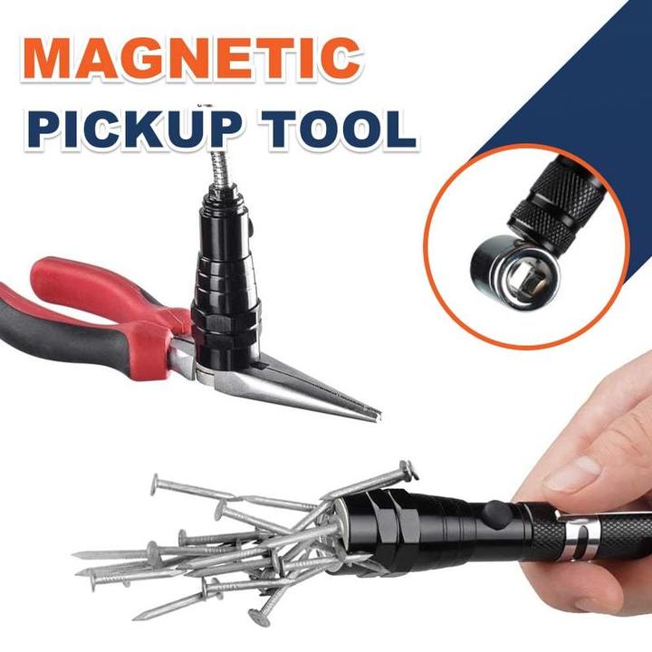 Telescoping Magnetic Pickup Flashlight