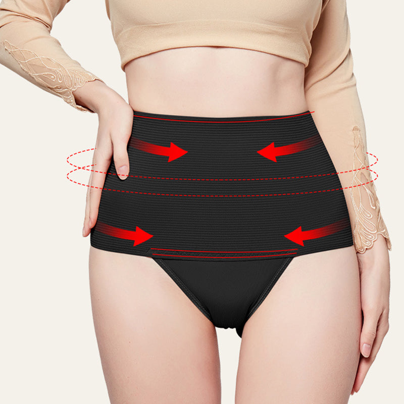 High-waisted tummy control shaping underwear