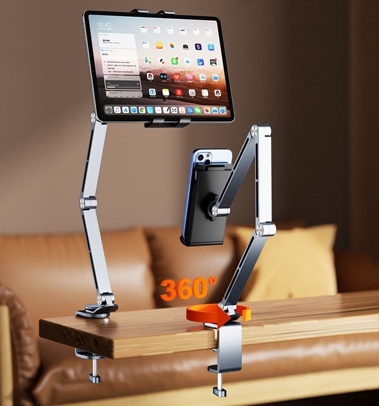 🥰360° rotating, adjustable, stable aluminum alloy stand for phones and iPads