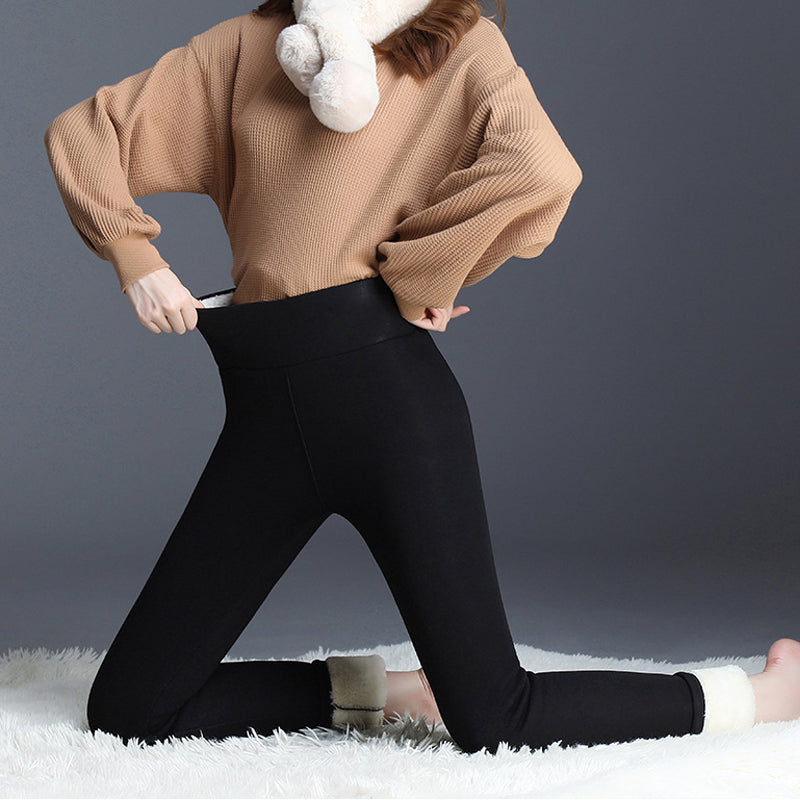 Women's Fleece-Lined Shaping Thermal Leggings for Outer Wear