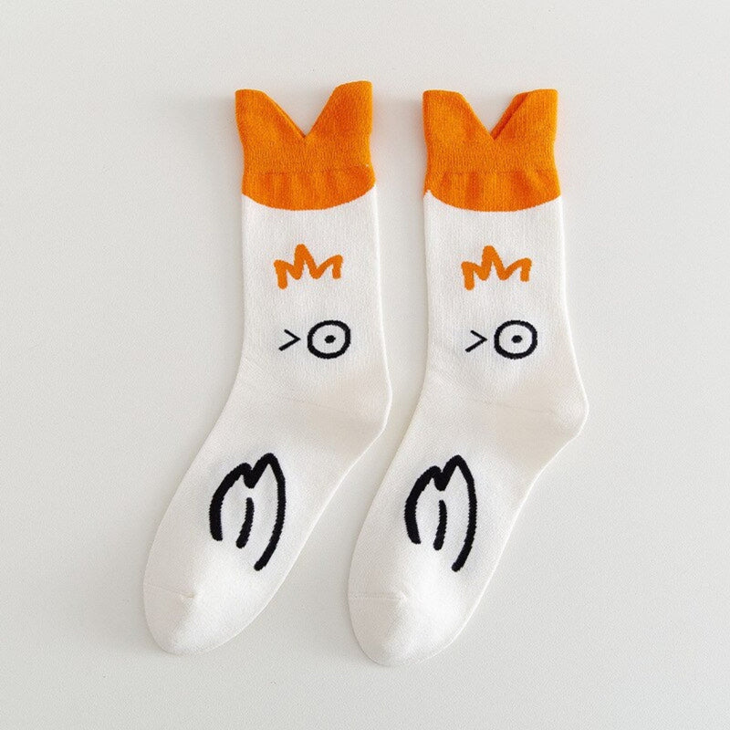 Duck Printed Cartoon Cute Socks