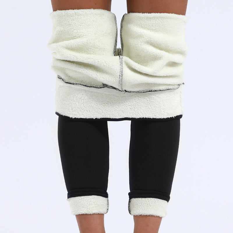 Women's Fleece-Lined Shaping Thermal Leggings for Outer Wear