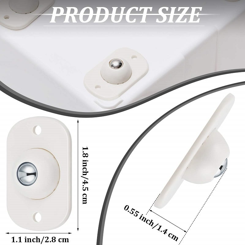 360° Furniture Sticky Mini Mobile Swivel Wheels