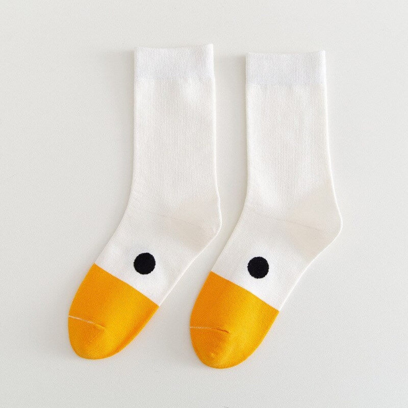 Duck Printed Cartoon Cute Socks