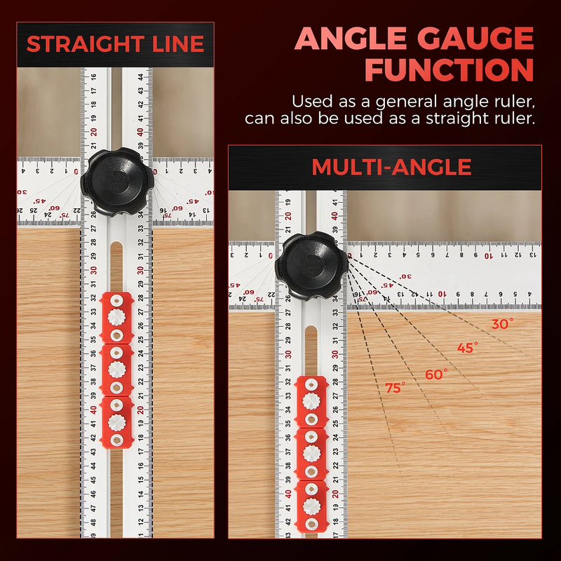 4 In 1 Drilling Positioning Ruler