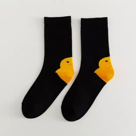 Duck Printed Cartoon Cute Socks