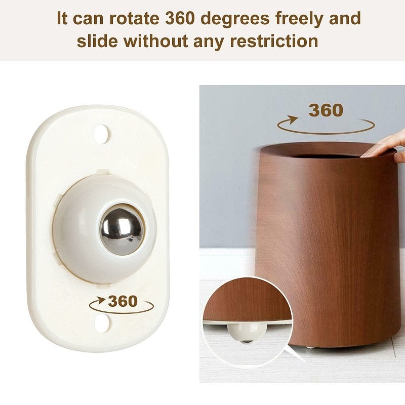 360° Furniture Sticky Mini Mobile Swivel Wheels