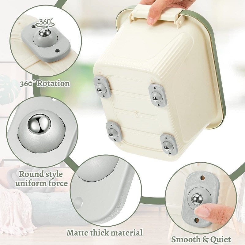 360° Furniture Sticky Mini Mobile Swivel Wheels