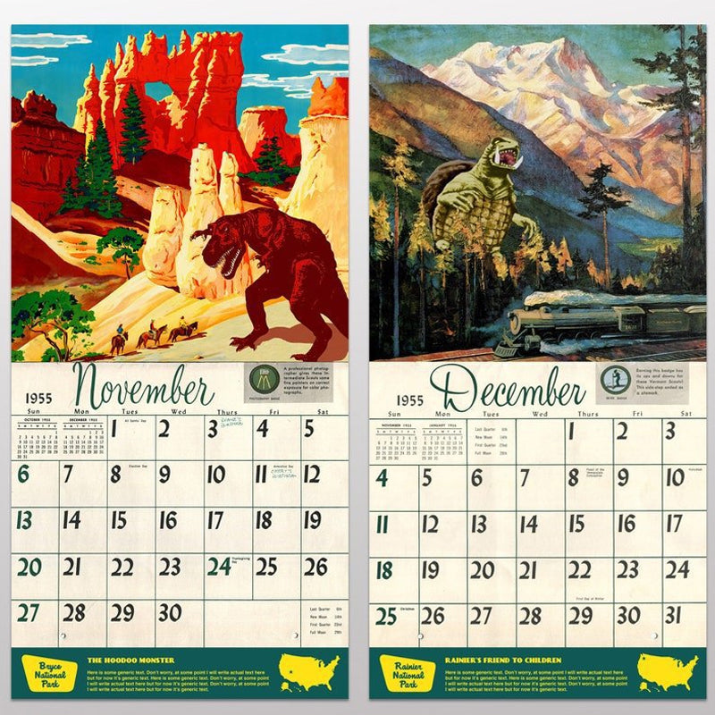 2023 National Park Monsters Calendar