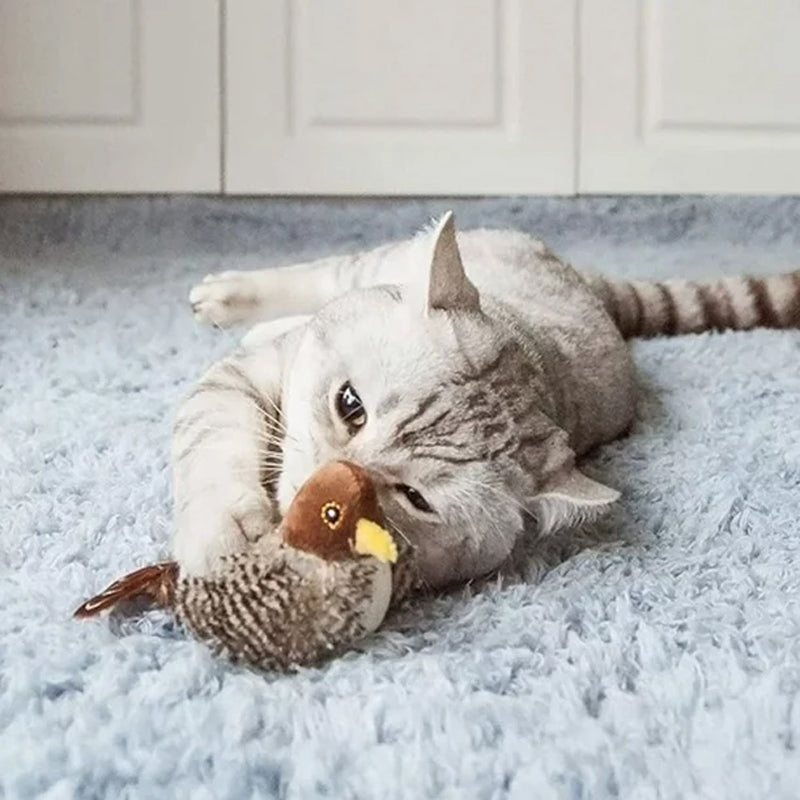 Flappy Chirping Bird Cat Toy（🏆 2024 Rated Cat Play Toy Innovation）