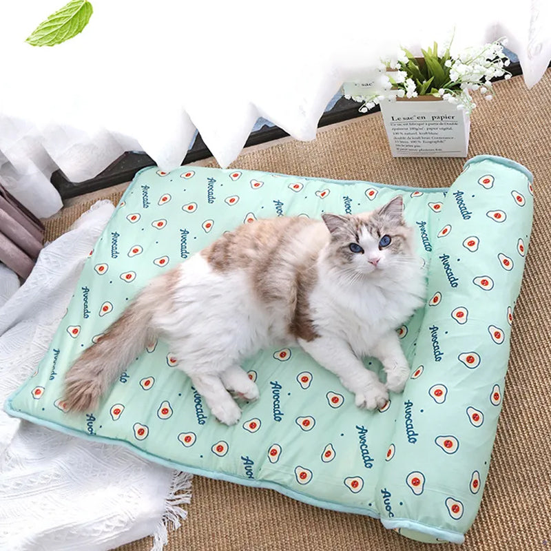 Ice silk cooling mat for pets