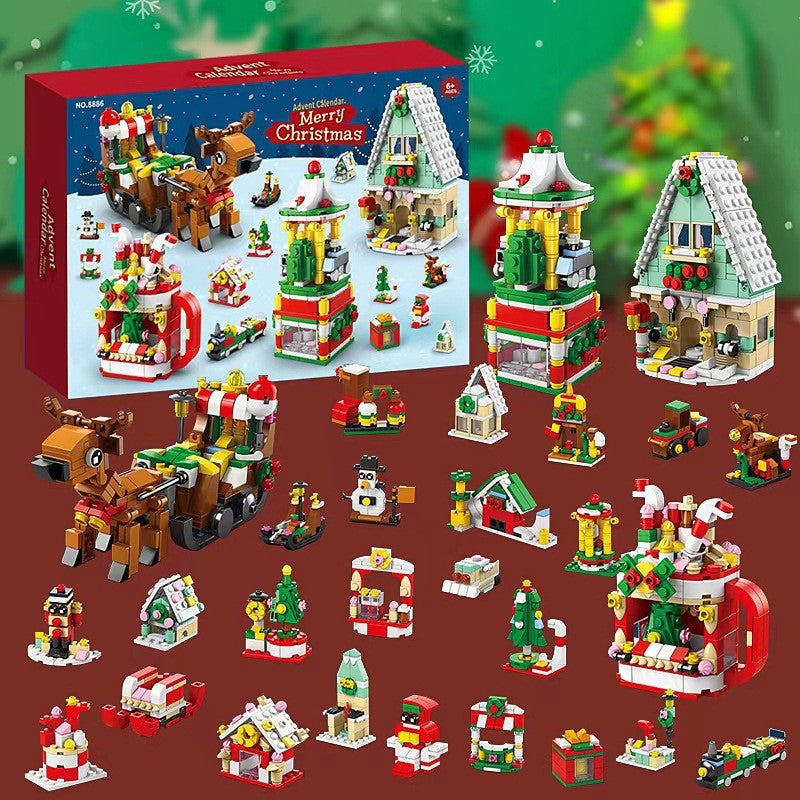 Christmas advent calendar surprise building block set