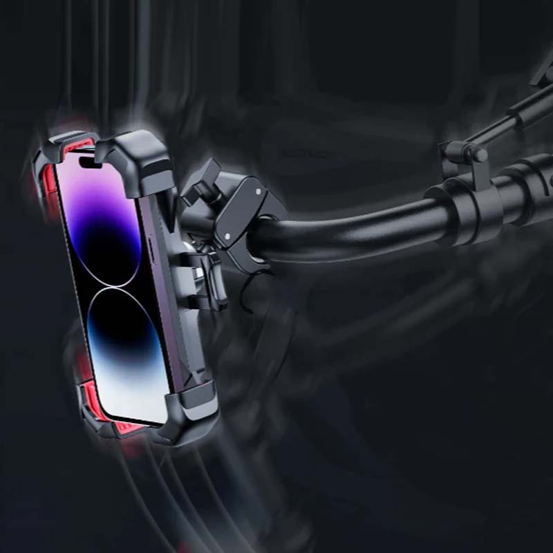 Universal bike phone holder with 360° view