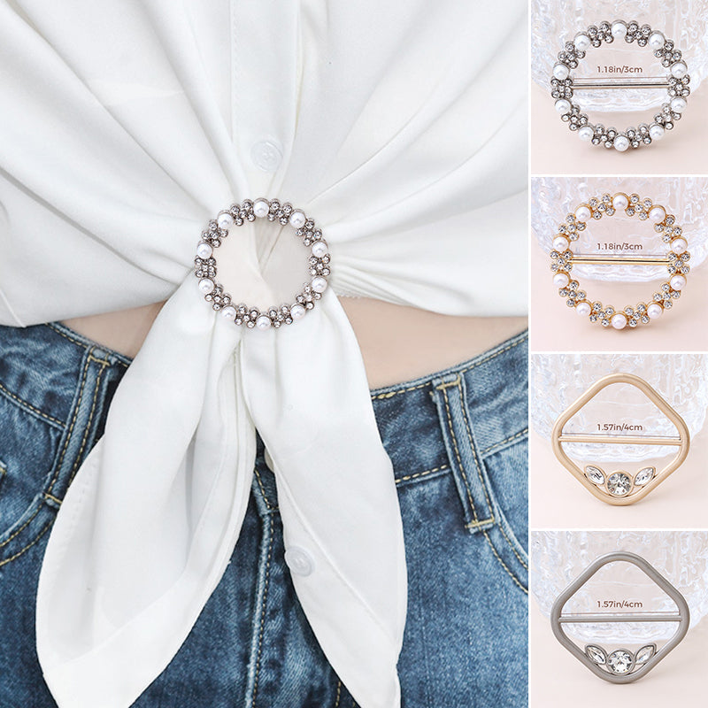 Classic All-match Pearl Rhinestone Buckles