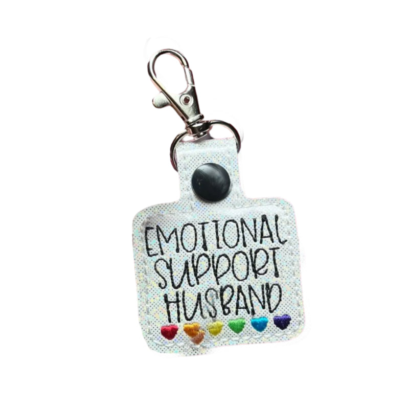 Rainbow Hearts Keychain