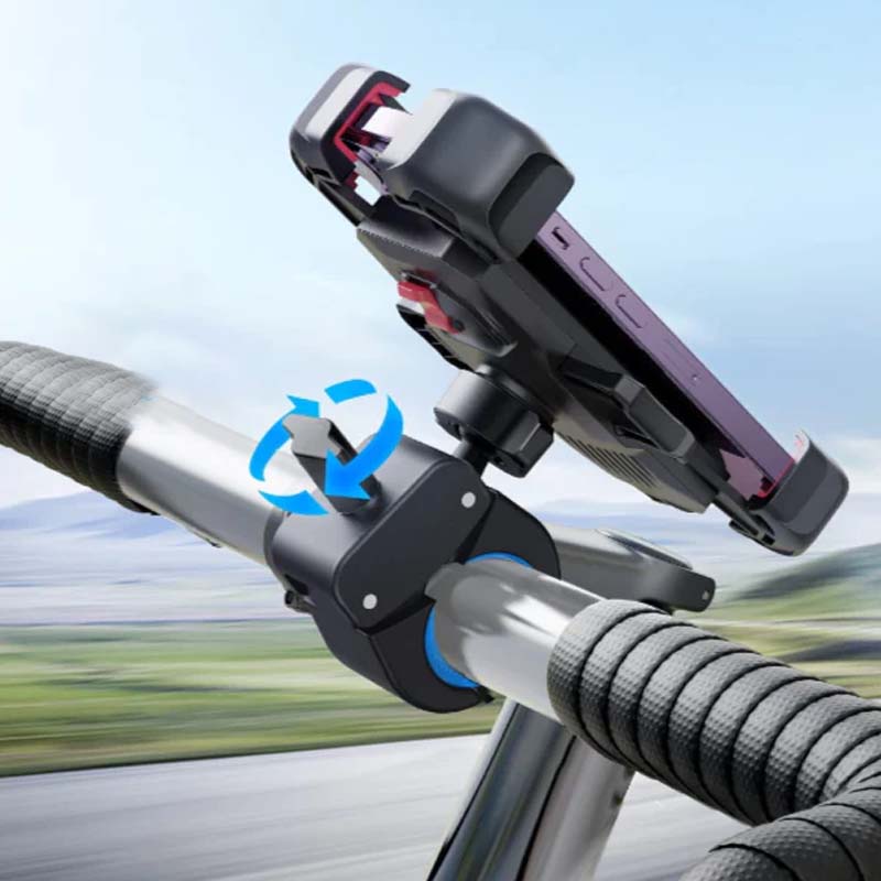 Universal bike phone holder with 360° view