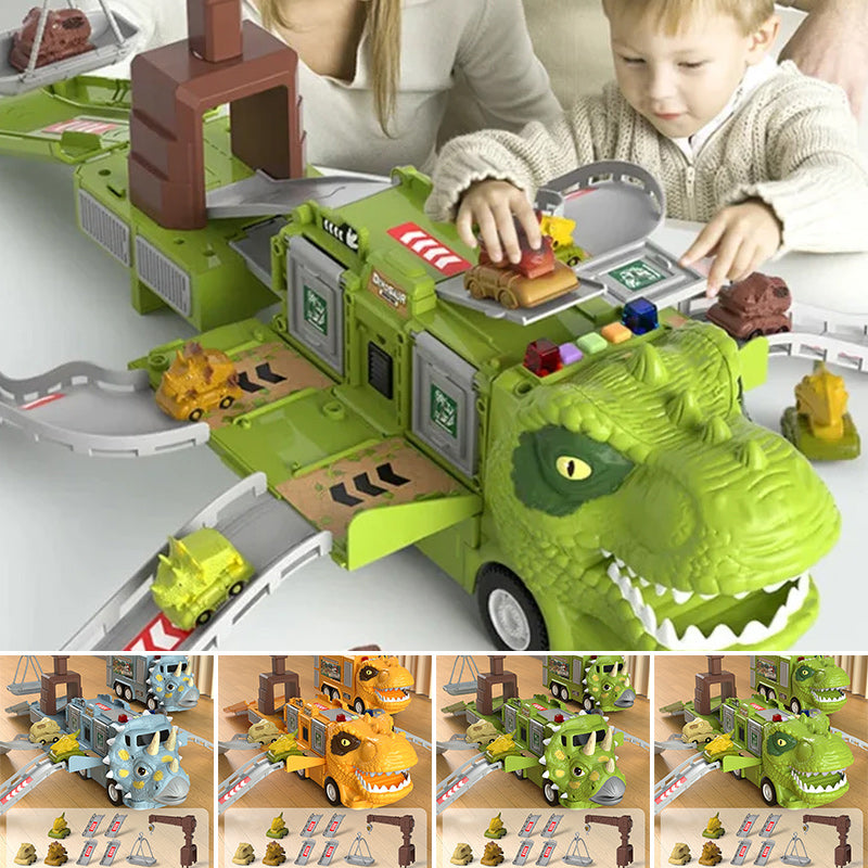 New Dinosaur Transforming Engineering Truck Track Toy Set