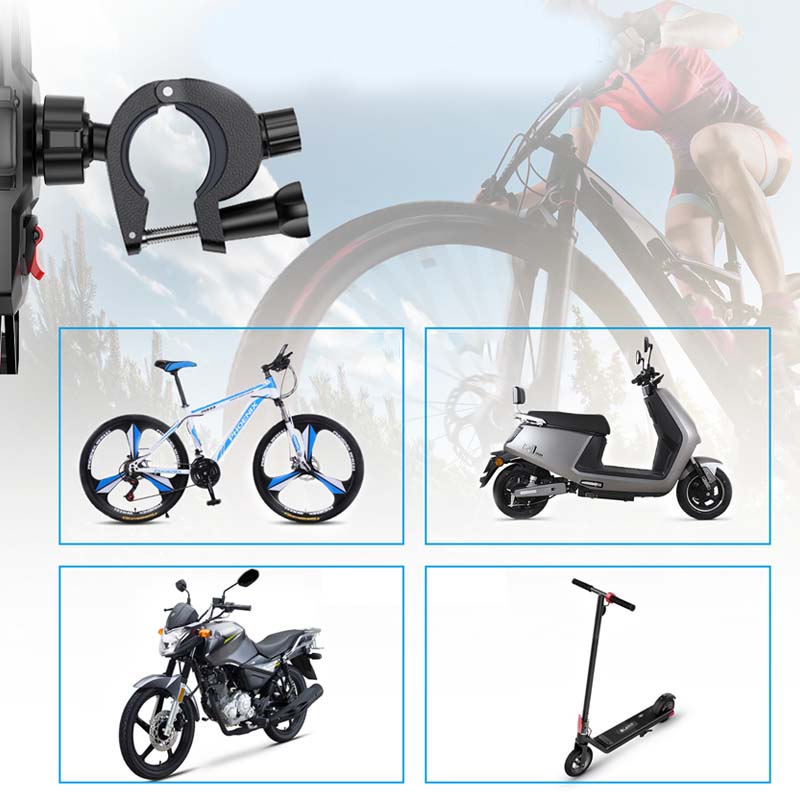 Universal bike phone holder with 360° view