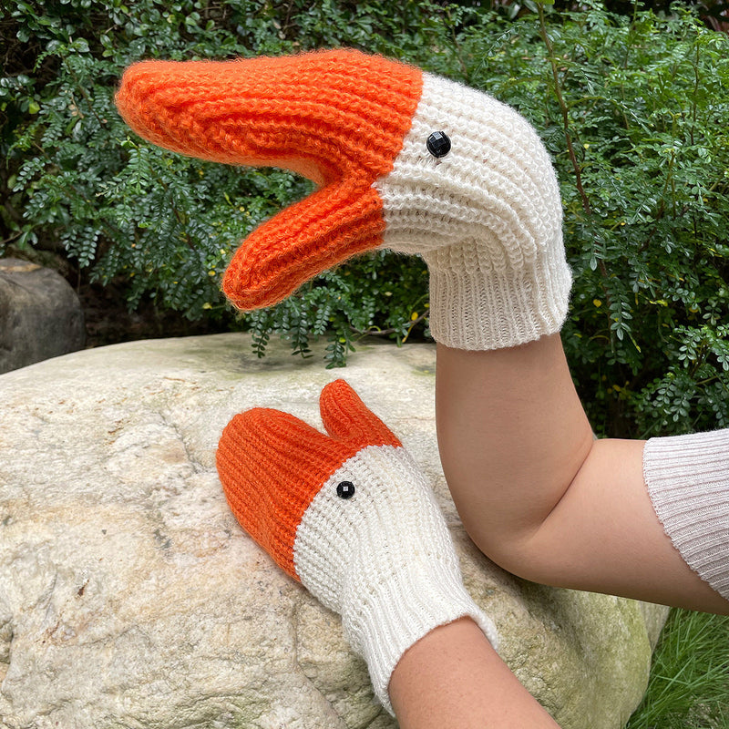 Knit Warm Duck Gloves