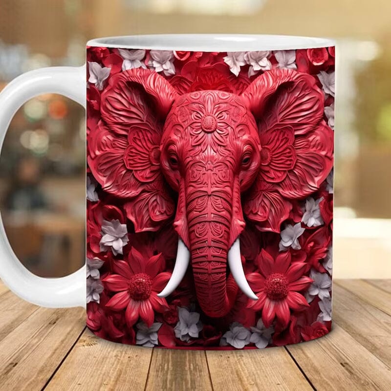 Elephant print mug