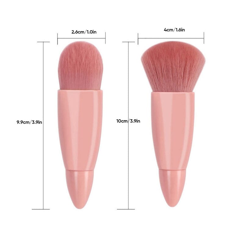 Portable Cosmetic Brush With Mirror