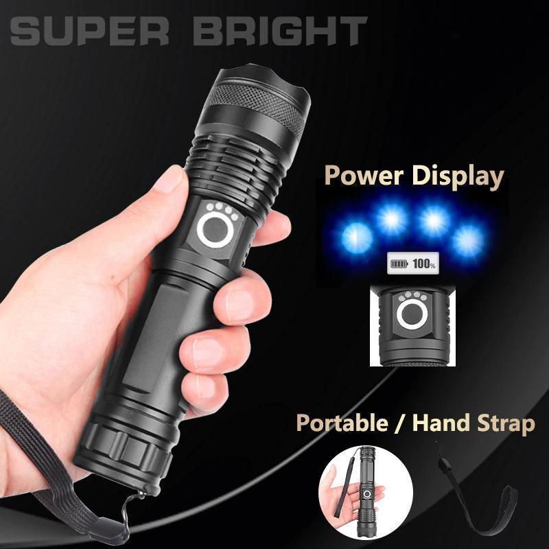 Powerful LED flashlight