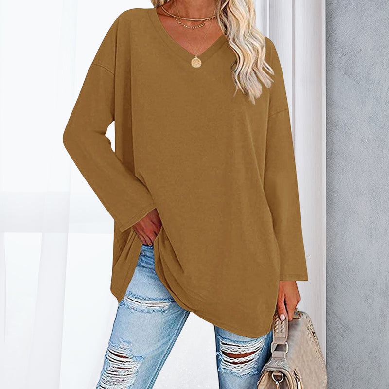 V Neck Drop Sleeve T-Shirt