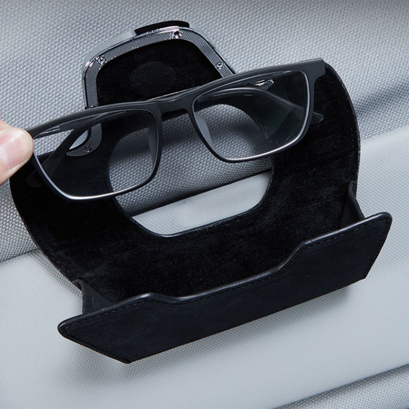 Car multi-functional high-grade leather glasses holder