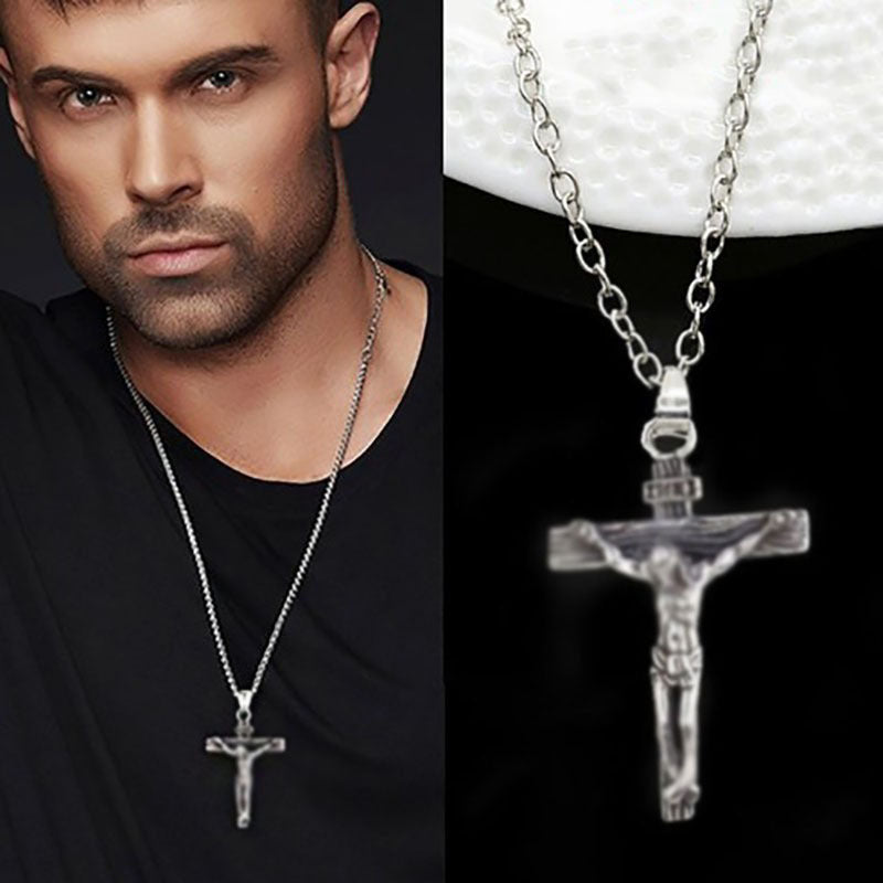 Titanium Steel Crucifix Necklace