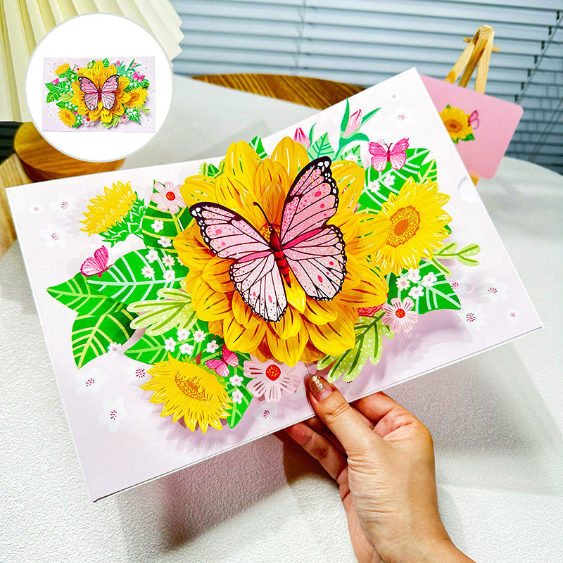 3D Handmade Flower Greeting Card