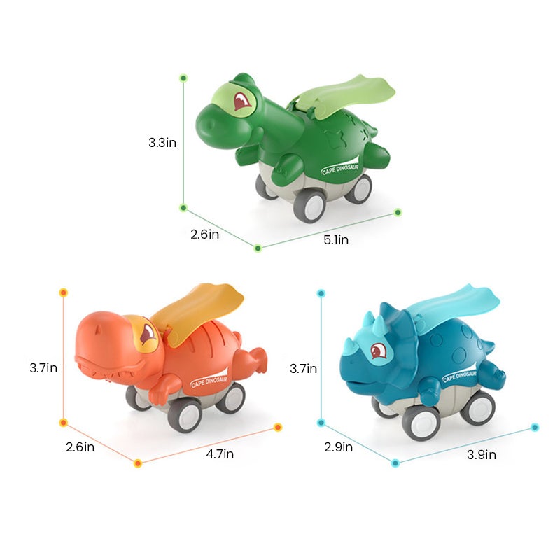 Press-driven dinosaur car toy