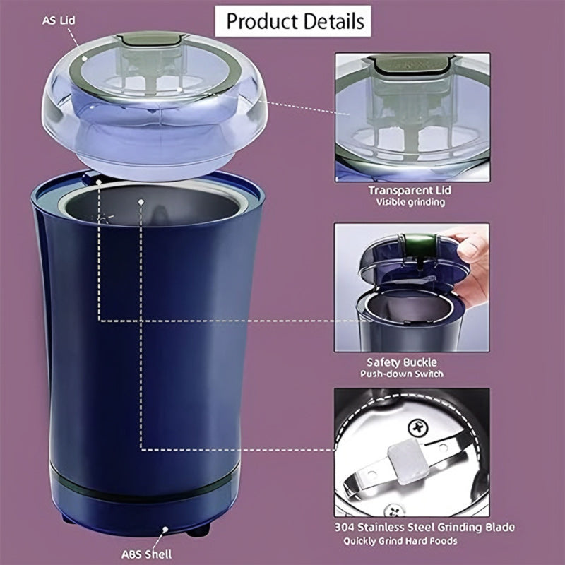 Stainless Steel Electric Coffee and Spice Grinder