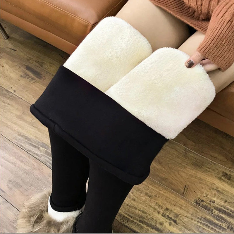 Women's Fleece-Lined Shaping Thermal Leggings for Outer Wear