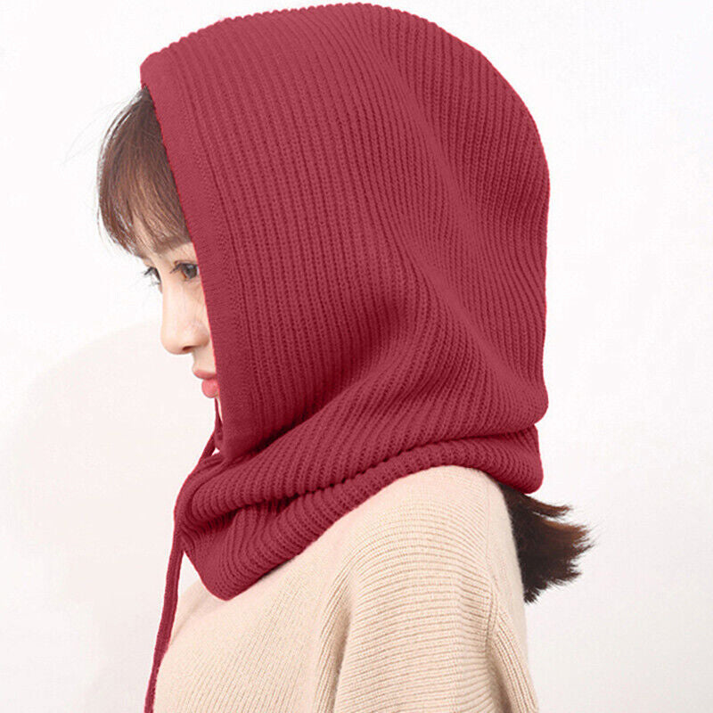 Knitted neck scarf ear protection warm hat