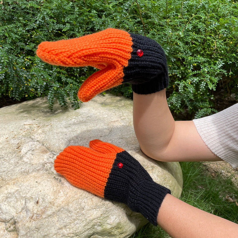 Knit Warm Duck Gloves