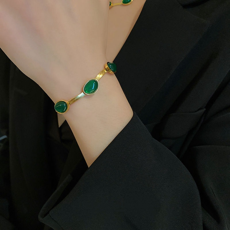 Emerald Necklace Bracelet