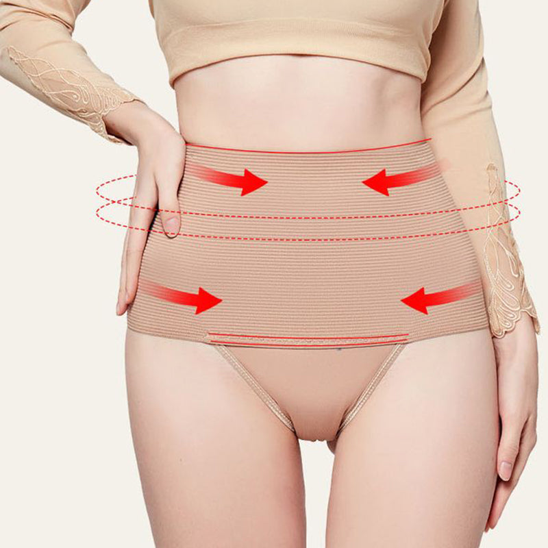 High-waisted tummy control shaping underwear