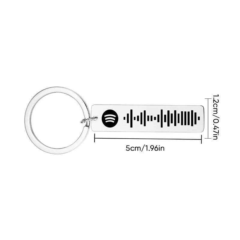 Music Code Plaque Keychain