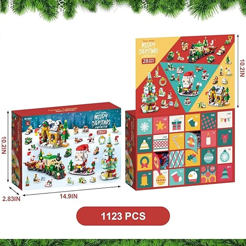 Christmas advent calendar surprise building block set