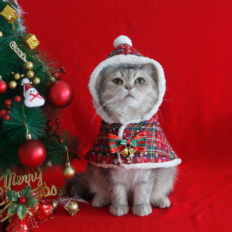 Pet Christmas Hooded Cape