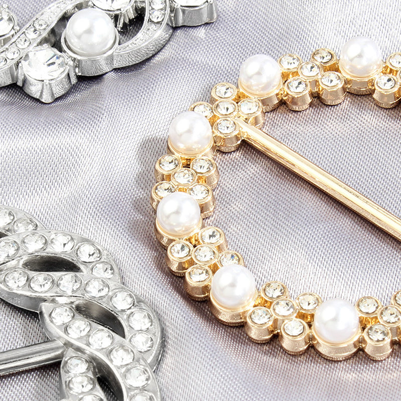 Classic All-match Pearl Rhinestone Buckles