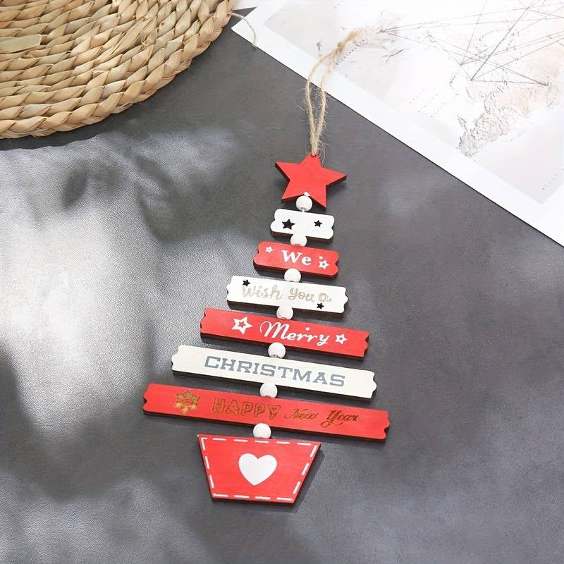 Christmas Tree Wooden Hanging Decoration