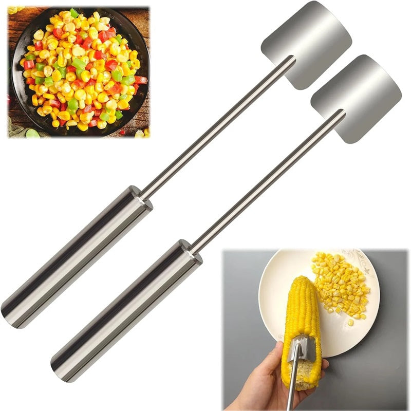 2024 NEW Long Handle Stainless Steel Corn Stripping Tool