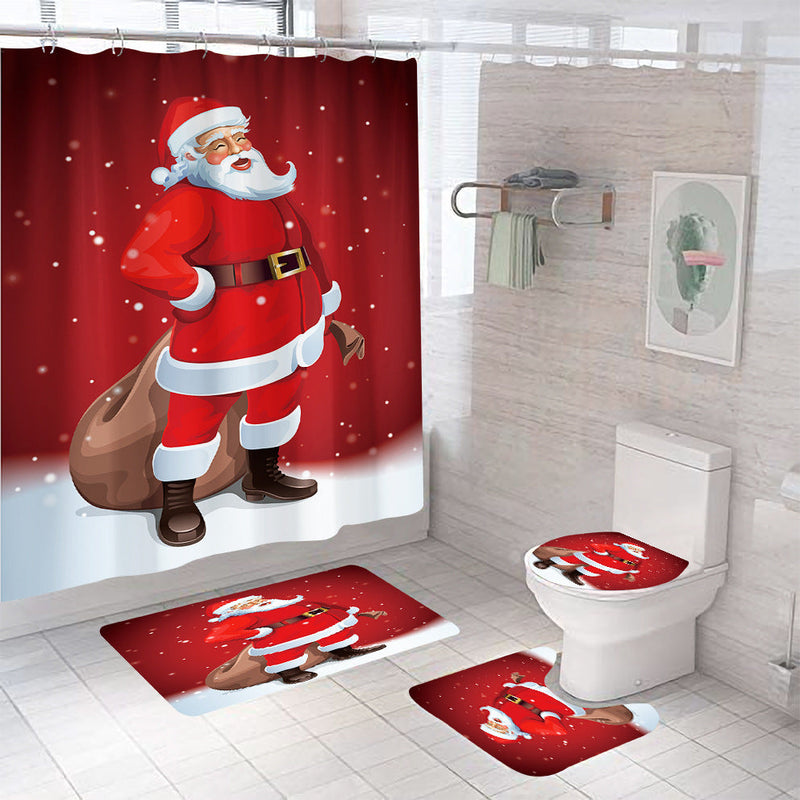 Christmas Shower Curtain Santa Joy