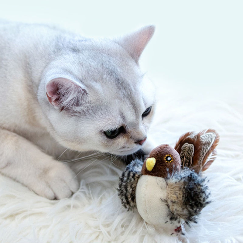 Flappy Chirping Bird Cat Toy（🏆 2024 Rated Cat Play Toy Innovation）