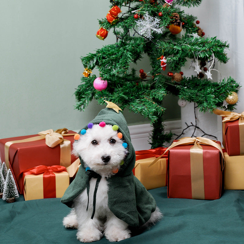 Pet Christmas Hooded Cape