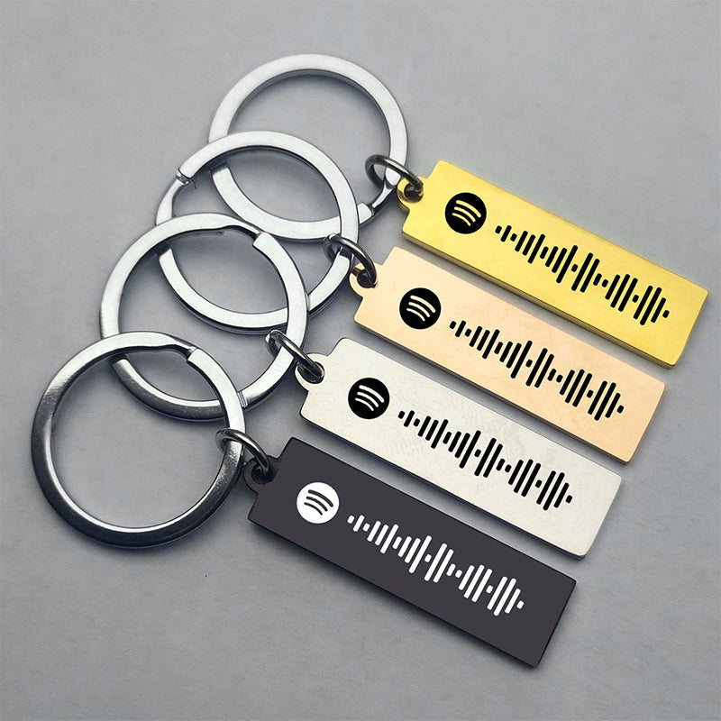 Music Code Plaque Keychain