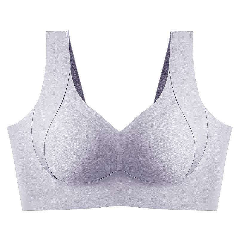 Plus-size women's shaping support bra without underwire.