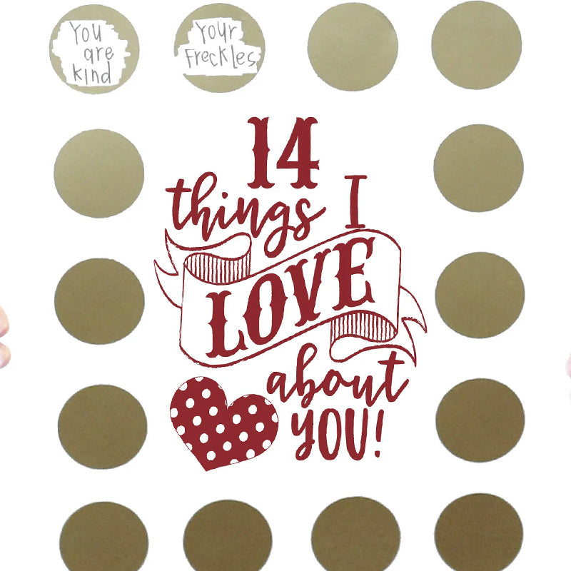 Valentine's Scratch Off Advent "14 things I love about you!"