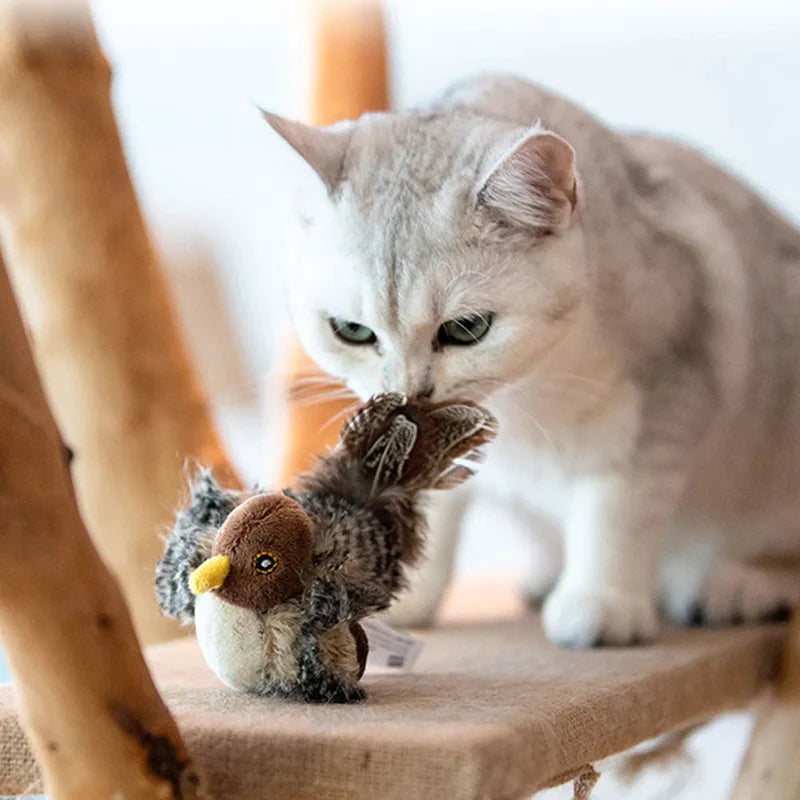 Flappy Chirping Bird Cat Toy（🏆 2024 Rated Cat Play Toy Innovation）